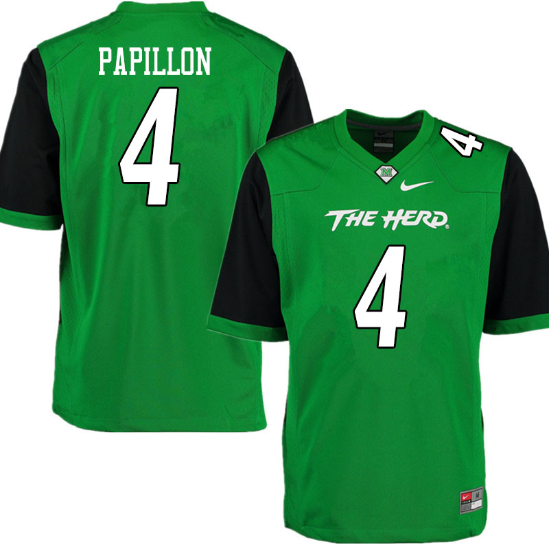 Men #4 Lawrence Papillon Marshall Thundering Herd College Football Jerseys Sale-Gren - Click Image to Close
